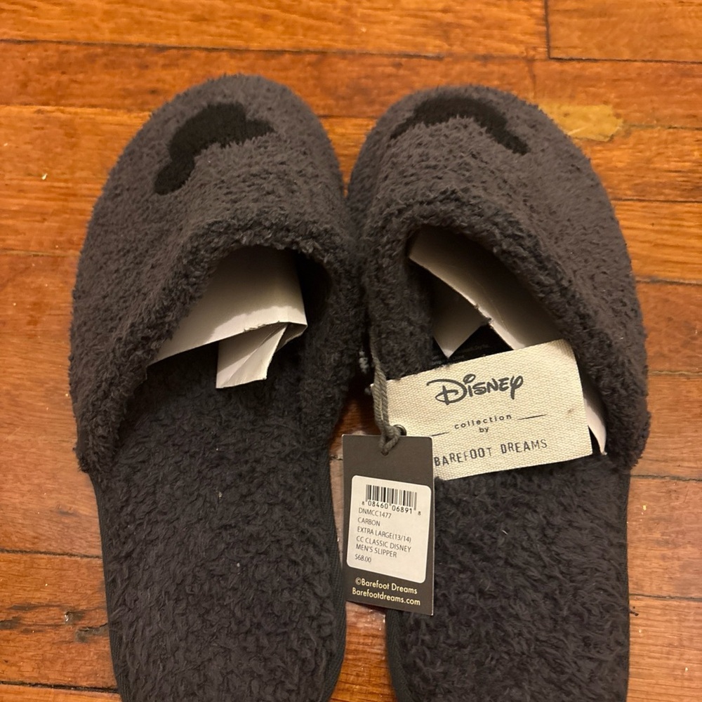 Men’s Barefoot Dreams Disney Mickey Mouse house slippers size XL 13/14 - Picture 2 of 6